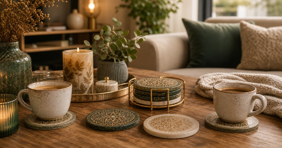 Mandala onderzetters als unieke blikvanger voor tafel en interieur