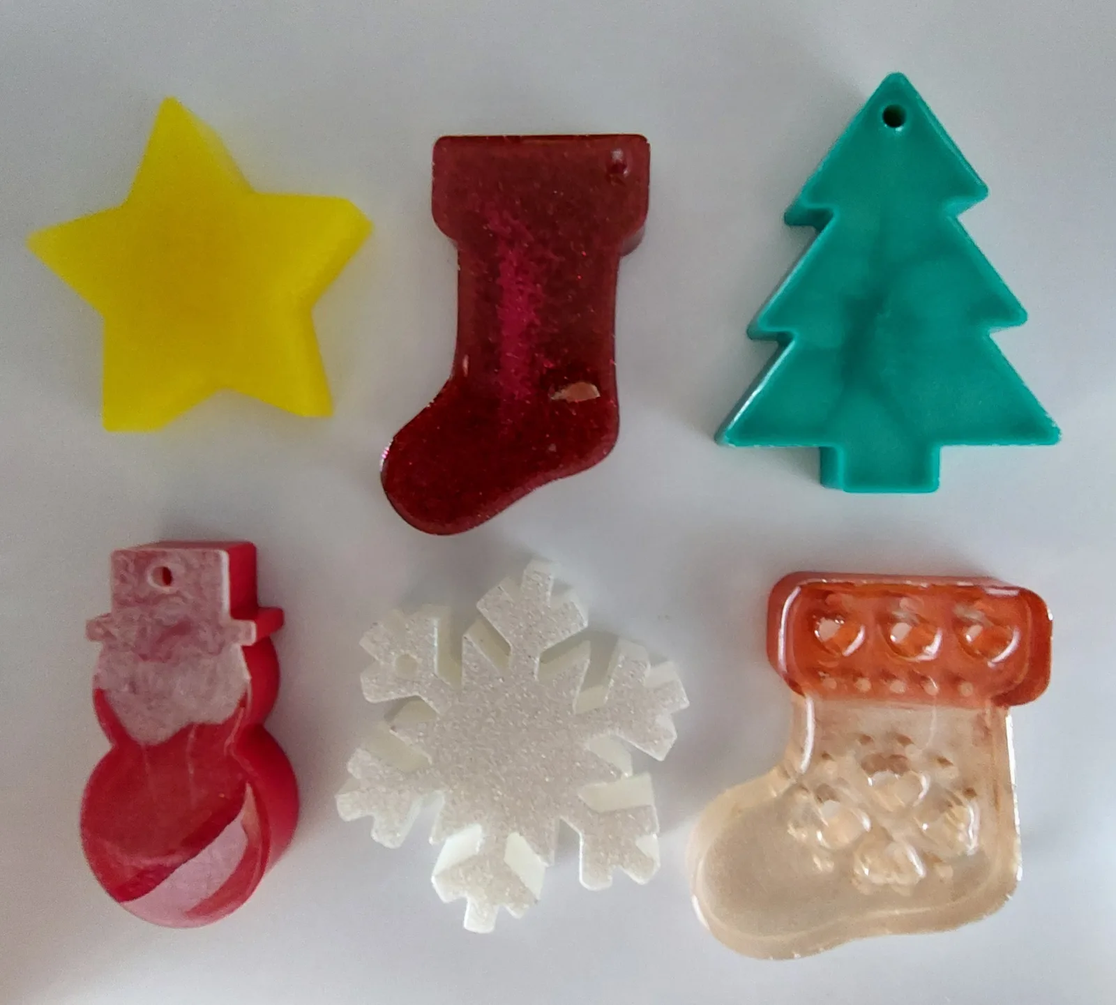 Set van 6 kerstfiguren