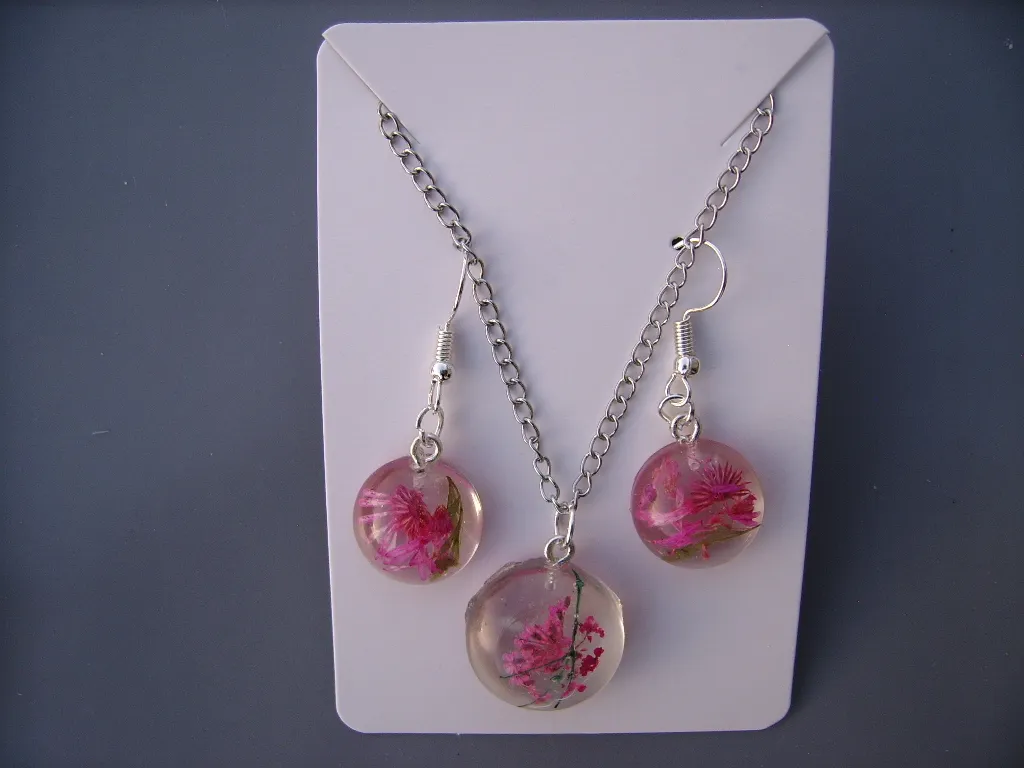 Sieraadsetje roze bloemen