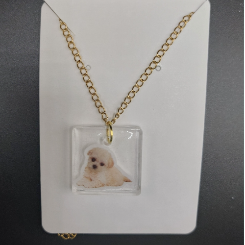 Vierkant sieraad hond