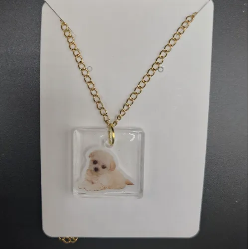 Vierkant sieraad hond