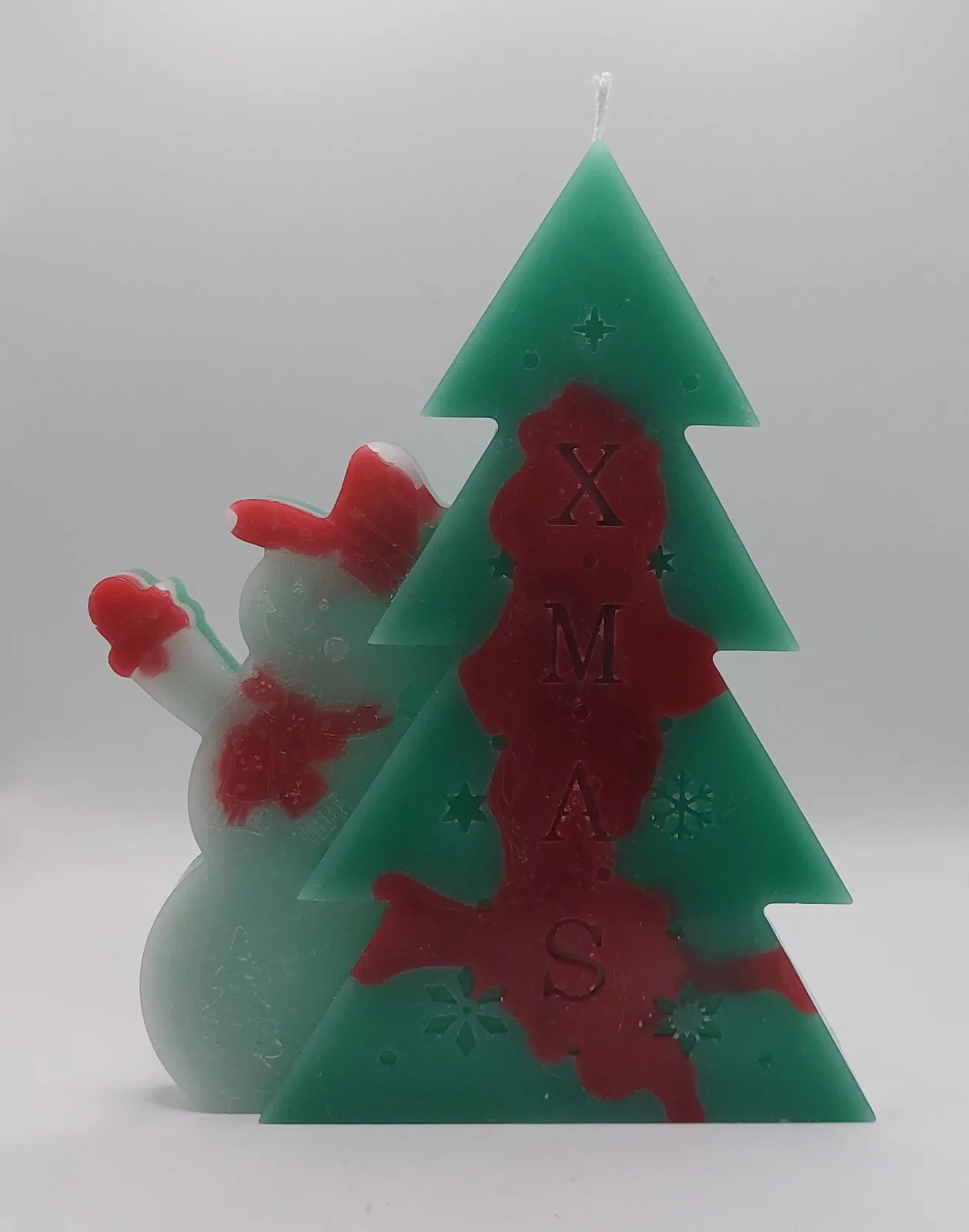 Kerstboom en Sneeuwpop Kaars